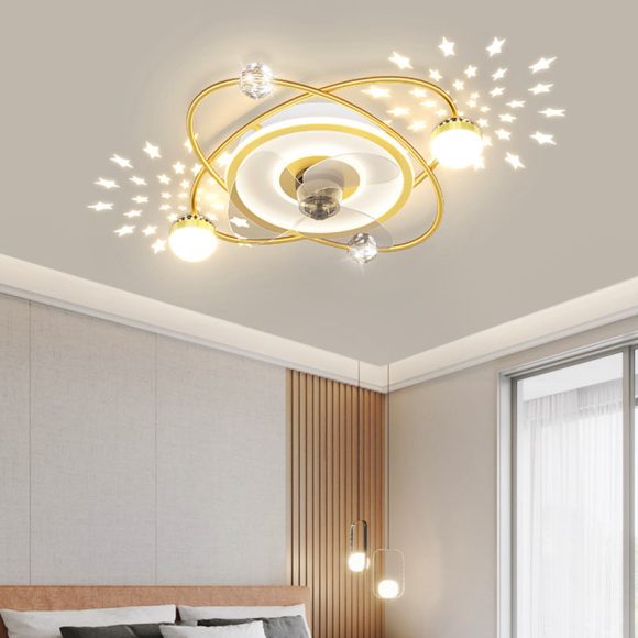 Nordic bedroom decor led lights for room Ceiling fan light lamp restaurant dining room Ceiling fans with lights remote control - Image 2