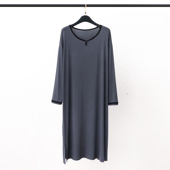 Long Below The Knee Soft Draping Bathrobe Men's Pajamas - Image 4
