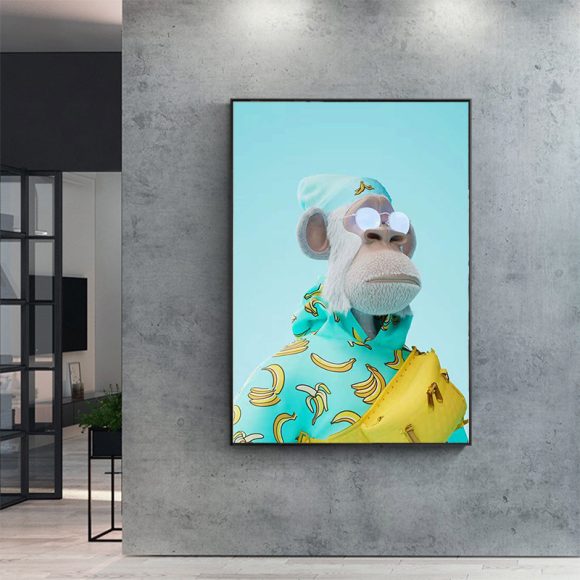Yacht Club Monkey Home Decor Canvas Painting - Image 5