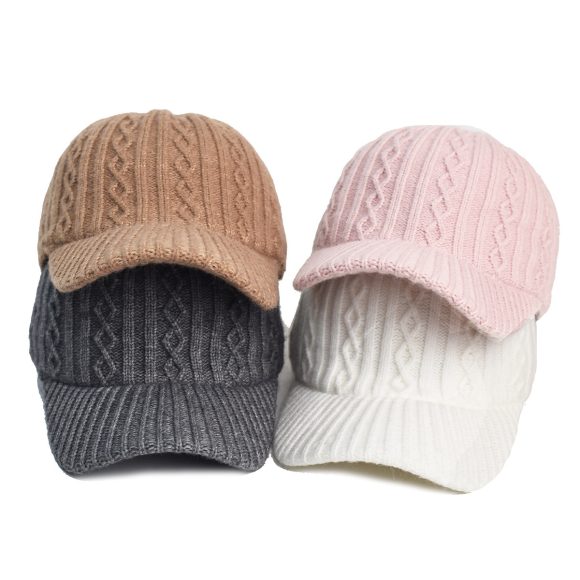 Knitting Wool Baseball Cap Korean Warm Solid Color Light Plate Peaked Cap - Image 10