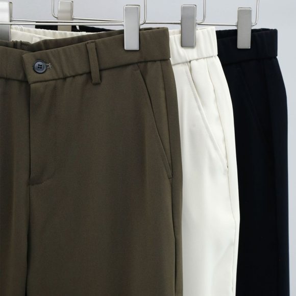 Men's Pure Color Minimal Versatile Fashion And Handsome High-grade Twill Loose Straight Casual Suit Pants - Image 10