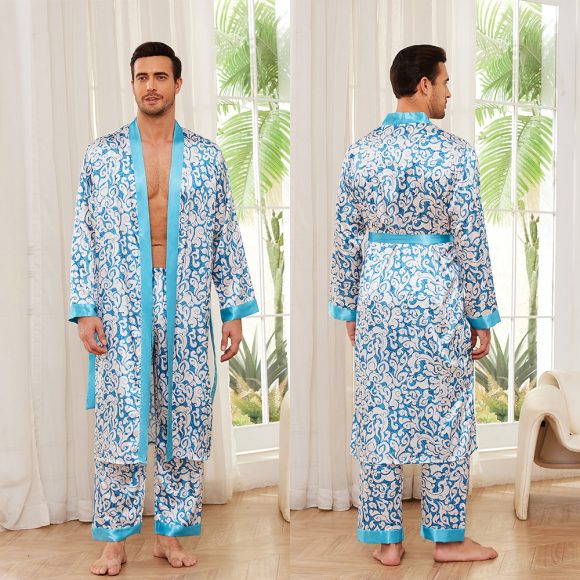 Men's Fall Thin Long Sleeve Pajamas - Image 9