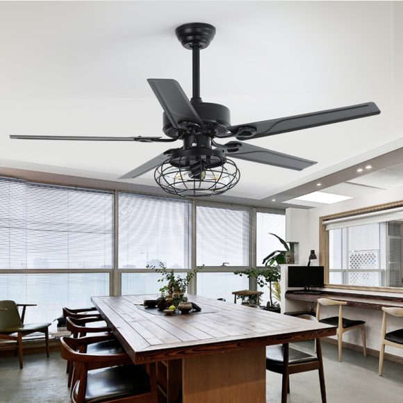 Retro Industrial Fan Lamp Ceiling Fan Lamp - Image 4