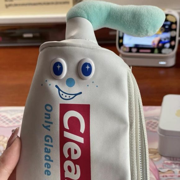 Cute Creative Toothpaste Pencil Case Student Stationery Box Funny Cosmetic Bag Girl - Image 9