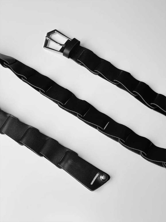 Men's Special-shaped Buckle Stitching Pant Belt - Image 4