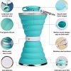 500ML Silicone Water Bottle Cup Foldable Leak Proof Portable Sports Travel Water Bottles For Outdoor Travel Gym Hiking Reuseable Kitchen Gadgets - Image 5
