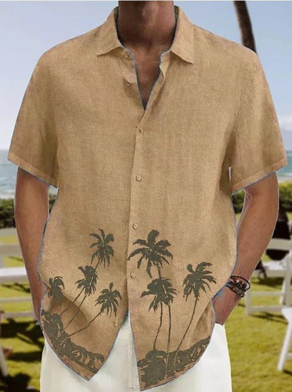 Men's Summer Fashion Trend Beach Casual Short Sleeve - Image 3