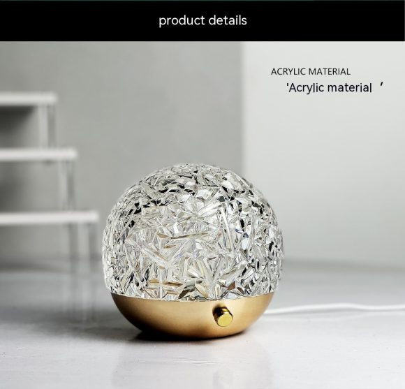 New Water Ripple Projector Night Light Crystal Mood Lamp Bedside Home Bedroom Decoration Aesthetic Christmas Gift Sunset Lights - Image 10