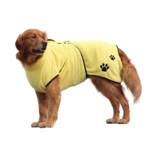 Soft And Absorbent Pet Embroidered Bathrobe Coral Fleece Pajamas - Image 3
