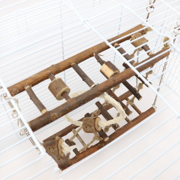 Suspension Bridge Wooden Ladder Bridge Climbing Frame Toy - Image 4