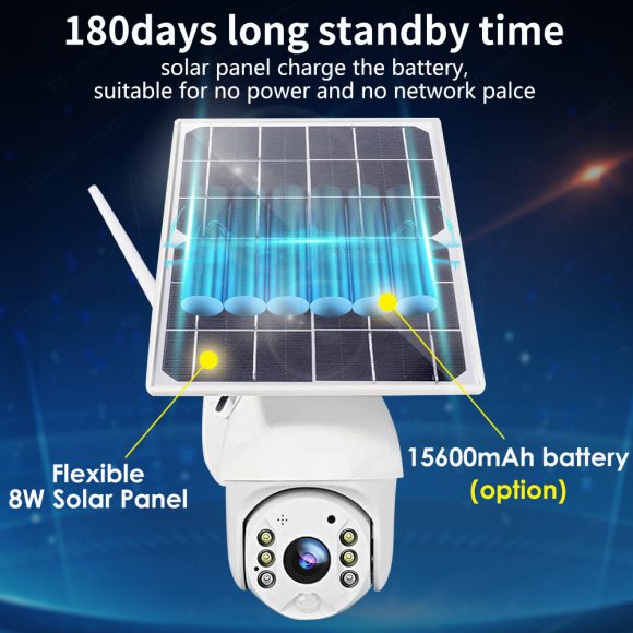 4G SIM Card Security Protection LTE Camera 1080P IP WIFI Wireless Smart Home CAM 8W Solar Panel Battery Outdoor Night Vision - Image 4
