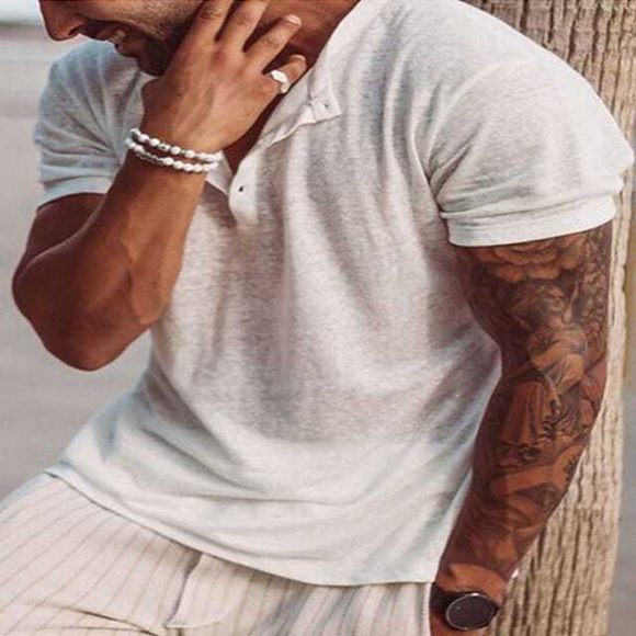 Fashionable And Breathable Casual Short Sleeves - Image 4