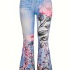 Women's Printed Polyester Jeans