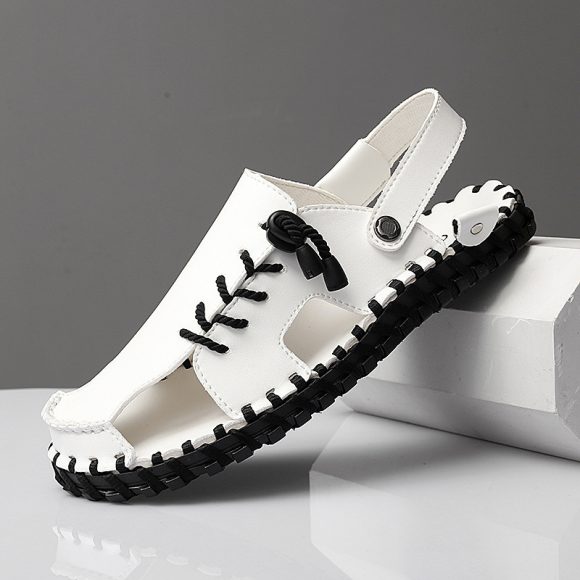 Casual And Fashionable Outdoor Men's Leather Sandals - Image 3