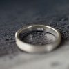Sterling Silver  Ring Arrow Brushed Couple Ring - Image 2