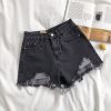 Denim Shorts Women's High Waist Loose Hole Wide Leg - Image 8