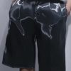 Casual Glitter Fabric Cropped Pants - Image 4