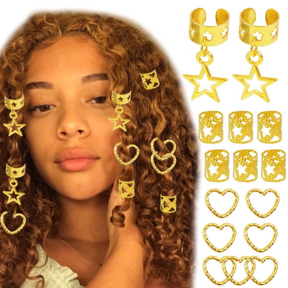 Gold Plated XINGX Pendant Connecting Heart Hair Ring