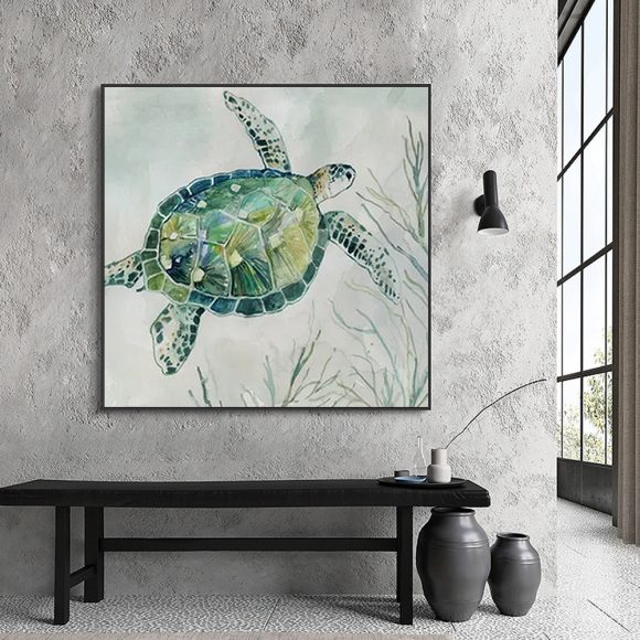 Turtle Canvas Painting Wall Art Poster - Image 8