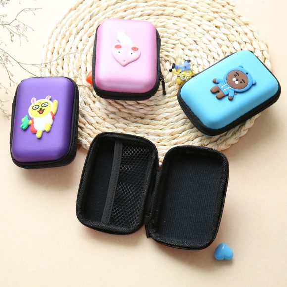 Direct selling new cute zero wallet cartoon earphone collector charger Box Coin handbag wholesale - Image 3