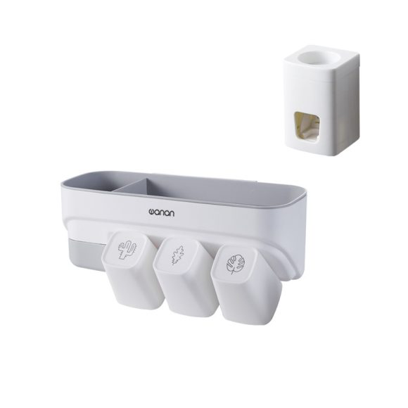 Suction Wall-mounted Multifunctional Washing Cup Holder Set - Image 6