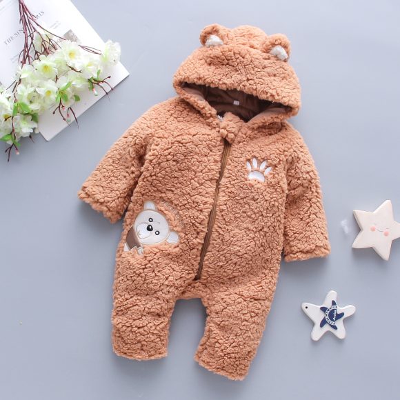 Winter Baby Boy Girl Romper Cotton Clothes - Image 3