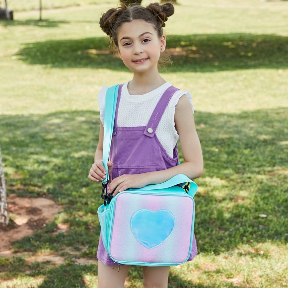 Laser Simple Rainbow Color Insulation Bento Bag - Image 3