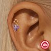 Sterling Silver Super Flash Water Drop Colorful Crystals Cartilage - Image 5