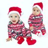 Infant Baby Boys Girls Christmas Santa XMAS Letter Plaid Romper Jumpsuit Outfits baby clothes winter clothe - Image 3