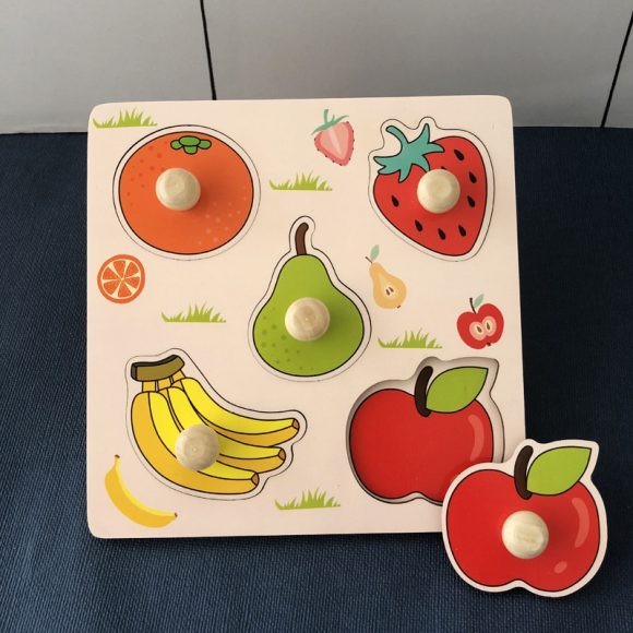 Hand Holding Puzzle Board Children's Montessori Early Education Perception Educational Toy Building Blocks - Image 9