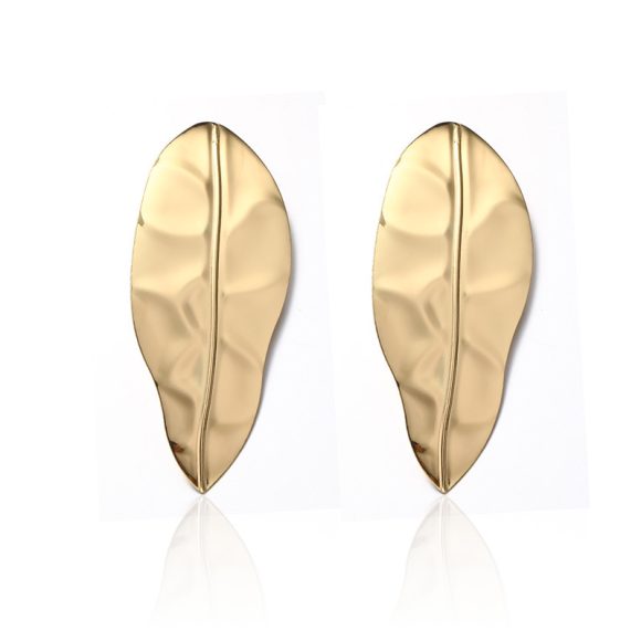Europe And America Cross Border E-commerce Ornament Exaggerated Alloy Leaf Earrings - Image 6