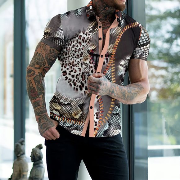 Men's Summer Beach Print Shirt - Image 6