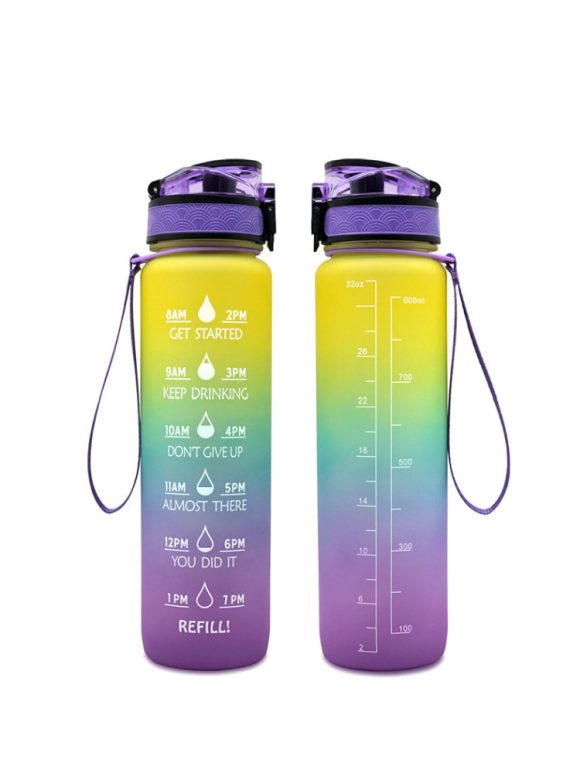 Transparent Flask Water Bottle 1000ml Bottled Kawaii Bottle Bpa Free Infuser Plastic Milk Sports Clear Water Bottle Kawaii Cup - Image 4