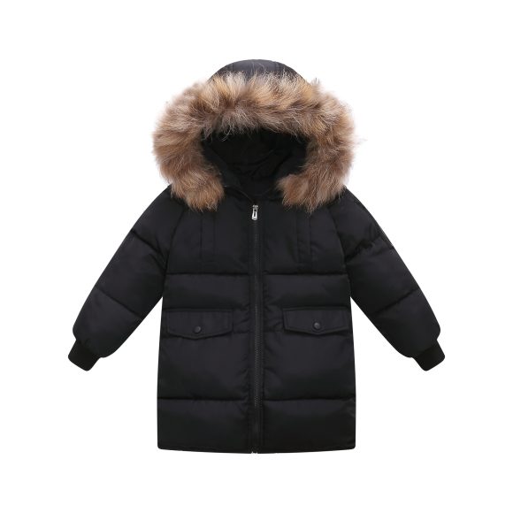 Children's Down And Wadded Jacket Camouflage Fur Collar Detachable Thickened Warm - Image 3