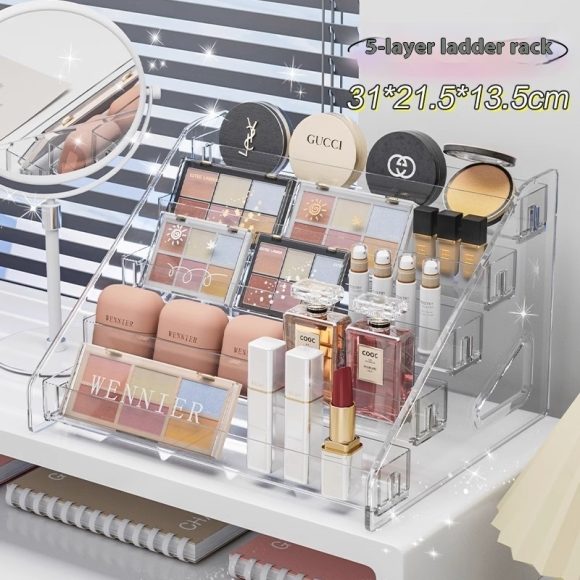 Plastic Transparent Cosmetics Storage Box - Image 6
