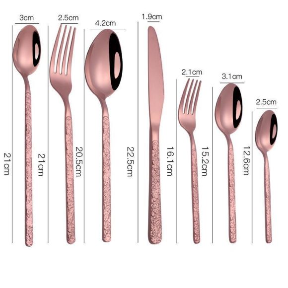 Embossed Textured Handle Steak Cutlery Western Cutlery - Image 6