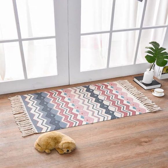 Scandinavian Style Linen Cotton Rug - Image 5