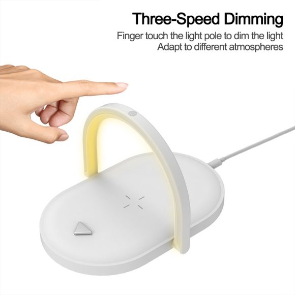 3 In 1 Foldable Wireless Charger Night Light Wireless Charging Station Stonego LED Reading Table Lamp 15W Fast Charging Light - Image 6