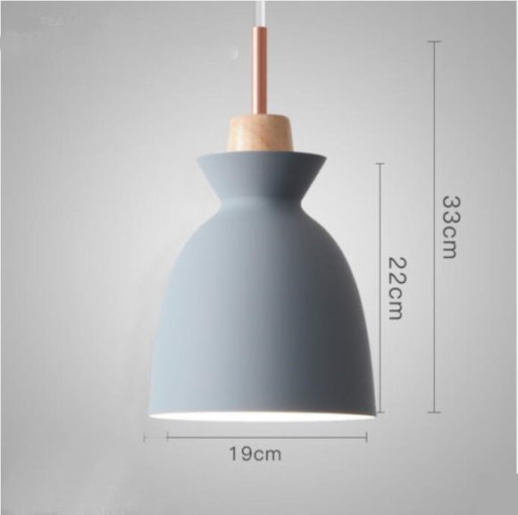 Creative retro industrial style solid wood wrought iron single head chandelier - Image 3