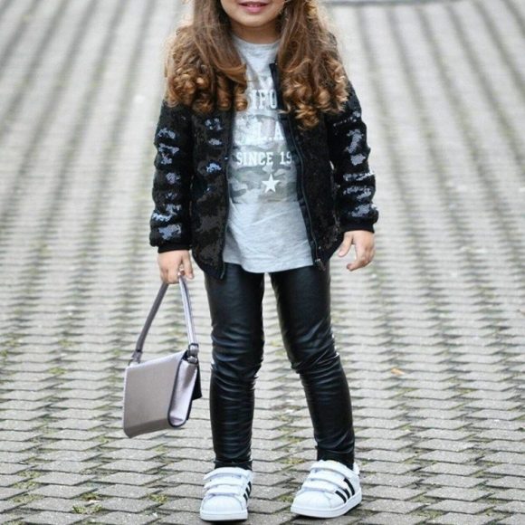 Clothes Children Kids Jacket Coat Baby Girl Girls White Gold - Image 2