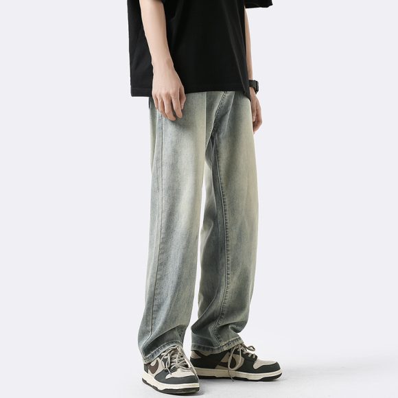 Ice Silk Loose Straight Jeans - Image 7
