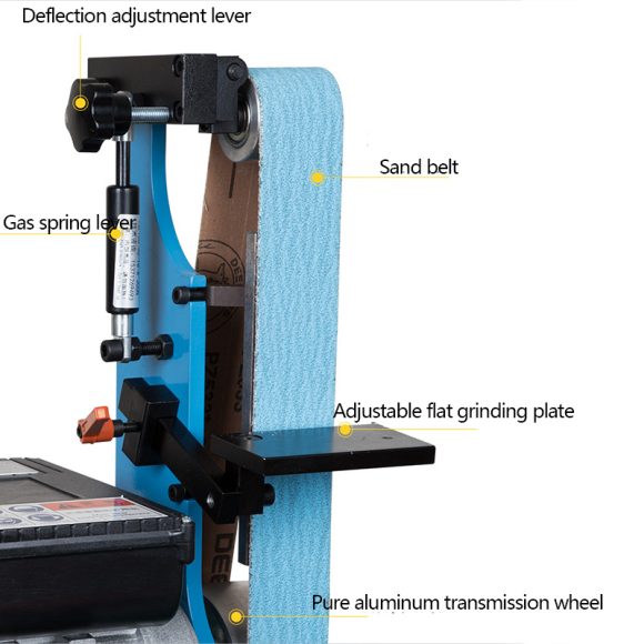 Small Vertical Sanding Belt Machine Electric Burr Woodworking Grinding Polishing Machine Knife Sharpening Tool - Image 2