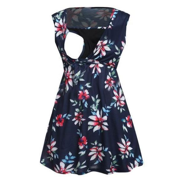 Pregnant Women Floral Printed Vest Maternity - Image 4
