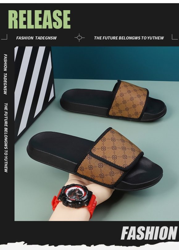 Cross-border Slippers Summer Outdoor Wear Niche High-grade Velcro Non-slip Beach Flip-flops Men - Image 7
