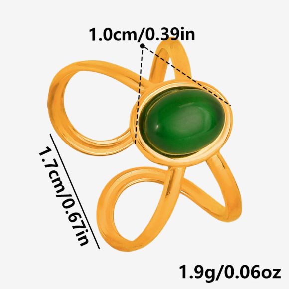 European And American INS Natural Stone Ring - Image 5