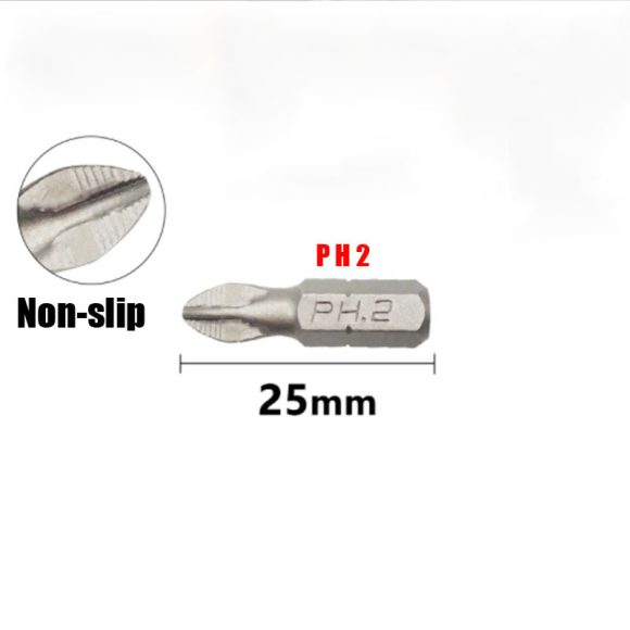 Anti Slip Electric Hex Shank Magnetic Screwdriver Drill Bit Set 6pcs 25mm - Image 3