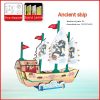 Wooden Pirate Ship Assembled Model Decorative Toys - Image 7