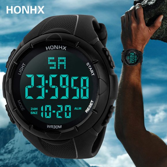 Men's Electronic Watch Negative Black Large Screen Sport Watch - Image 10