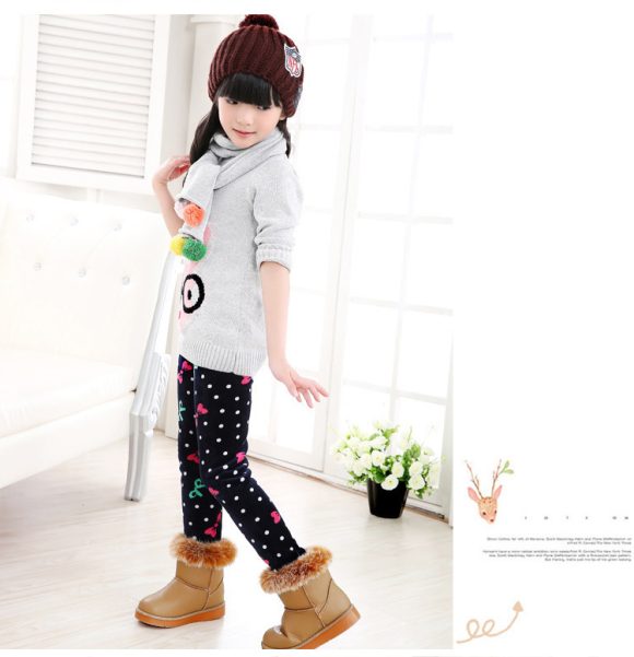 Girls' warm leggings - Image 3