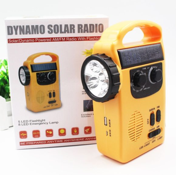 Hand-cranked radio emergency light - Image 2